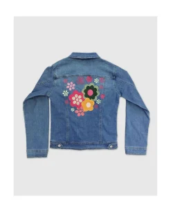 Chaquetas Y Abrigos*Cuplé Chaqueta Flores Denim Azul