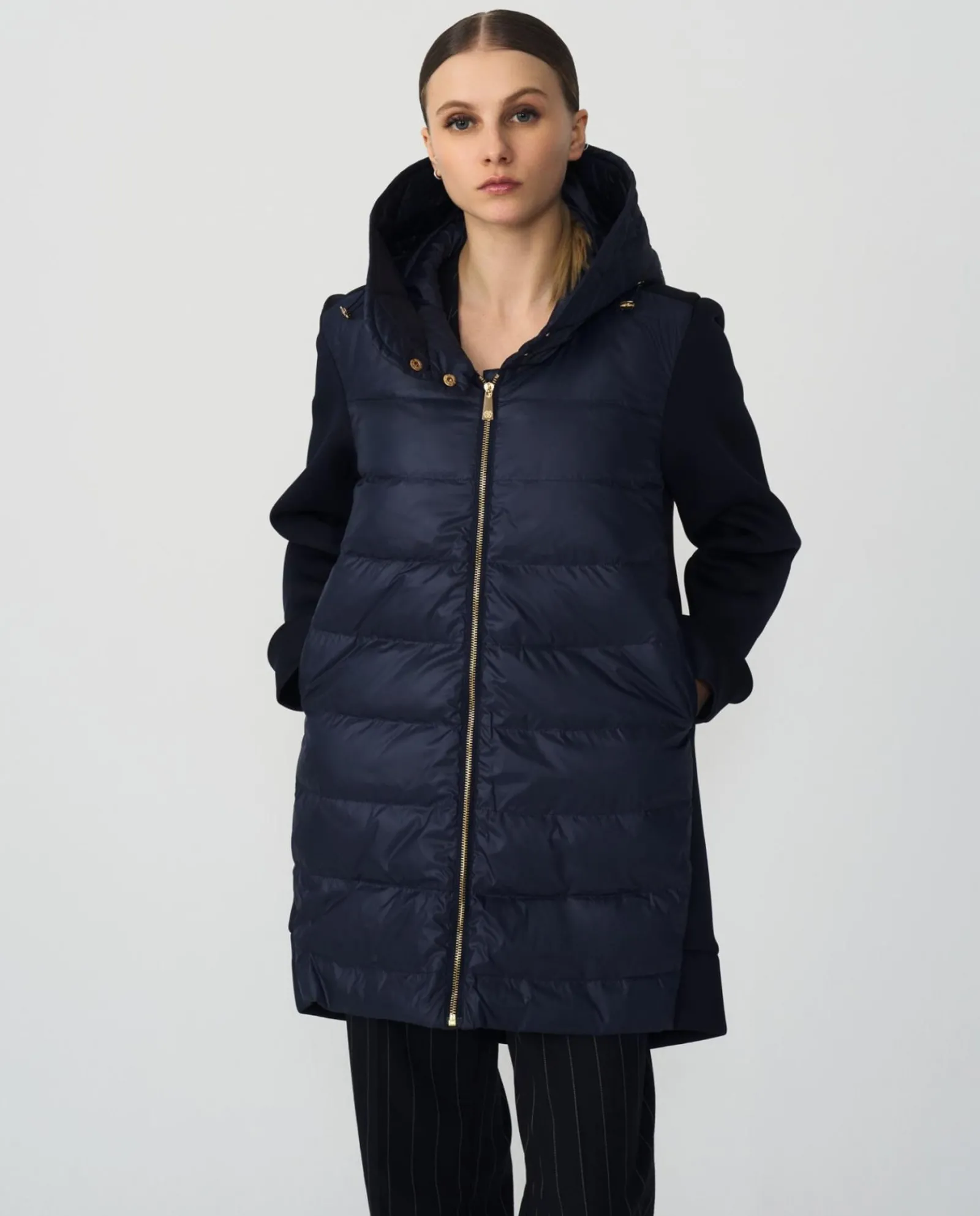 Chaquetas Y Abrigos*Cuplé Chaqueta Neopreno Larga Neopreno Marino
