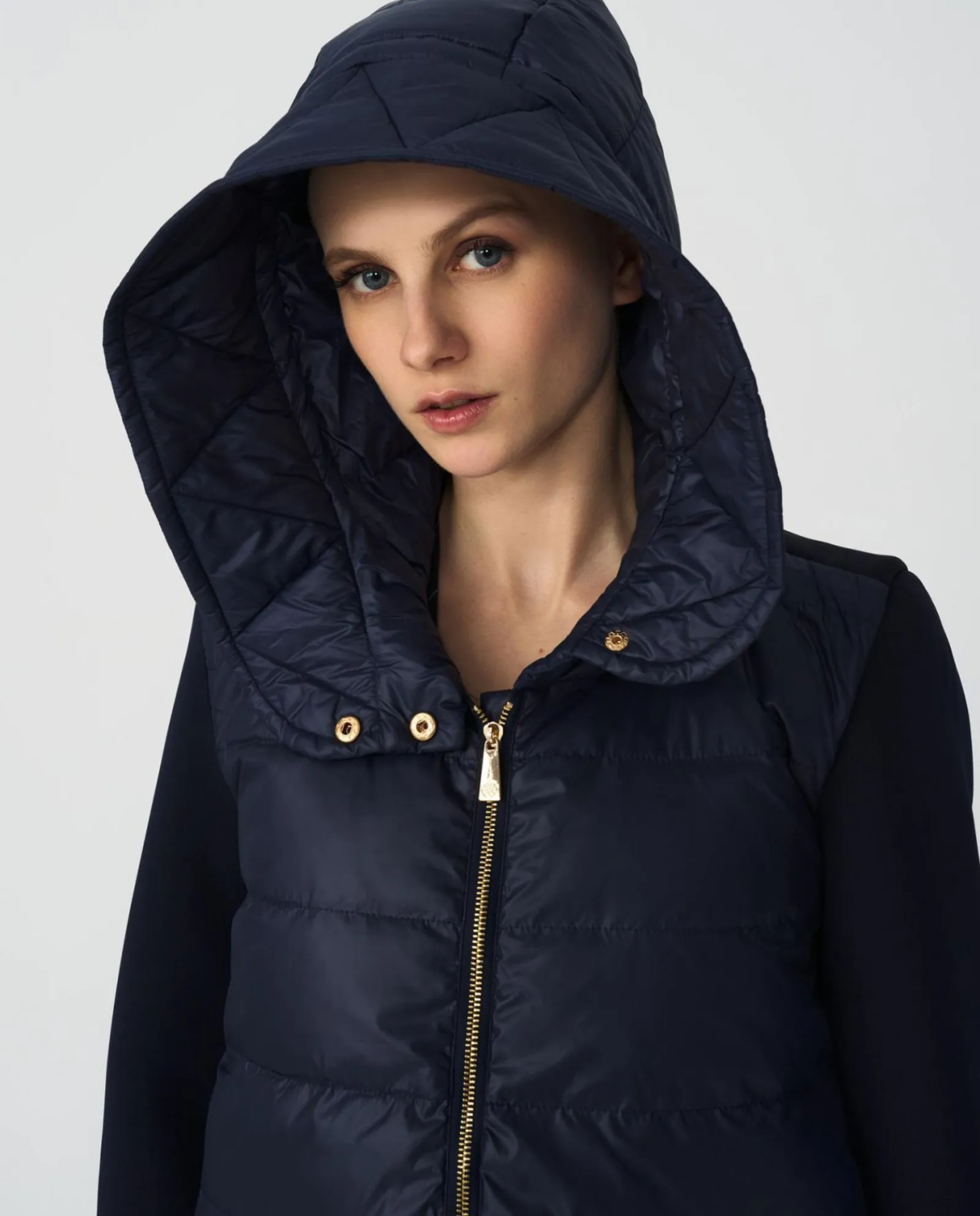 Chaquetas Y Abrigos*Cuplé Chaqueta Neopreno Larga Neopreno Marino