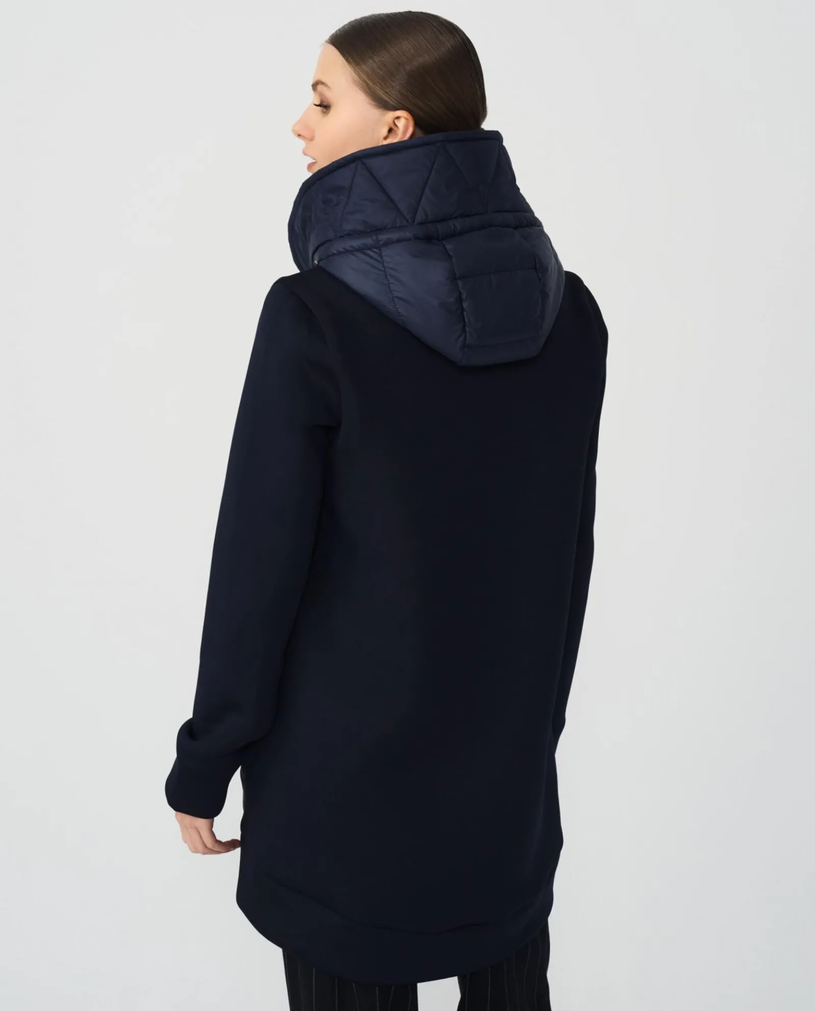 Chaquetas Y Abrigos*Cuplé Chaqueta Neopreno Larga Neopreno Marino