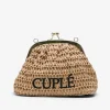 Bolsos Mano*Cuplé Clutch Rafia Beig