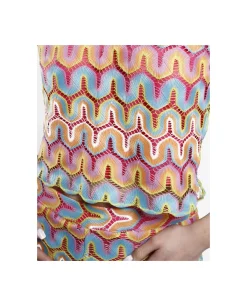Camisas Y Tops*Cuplé Crop Top Crochet Multicolor
