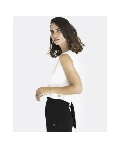 Camisas Y Tops*Cuplé Cropt Top Neopreno Blanco