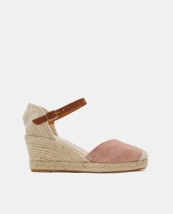 Cuñas*Cuplé Cuna Yute Con Con Pulsera Serraje Rosa Palo