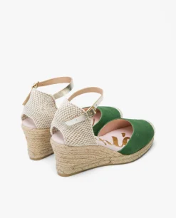 Cuñas*Cuplé Cuna Yute Con Con Pulsera Serraje Verde
