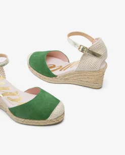 Cuñas*Cuplé Cuna Yute Con Con Pulsera Serraje Verde