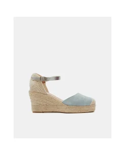 Cuñas*Cuplé Cuna Yute Con Pulsera Serraje Celeste