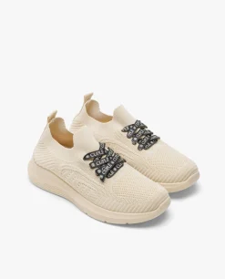 Deportivas*Cuplé Deportivo Calcetin Textil Beig