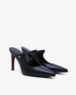 Salones & Stilletos*Cuplé Destalonado Adorno Tecnopiel Negro