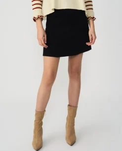 Faldas*Cuplé Falda Mini Volante Punto Negro