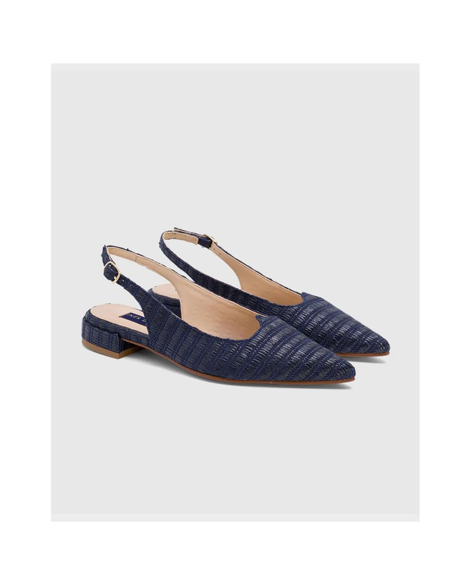 Zapatos Planos*Cuplé Francesita Canos Rafia Marino