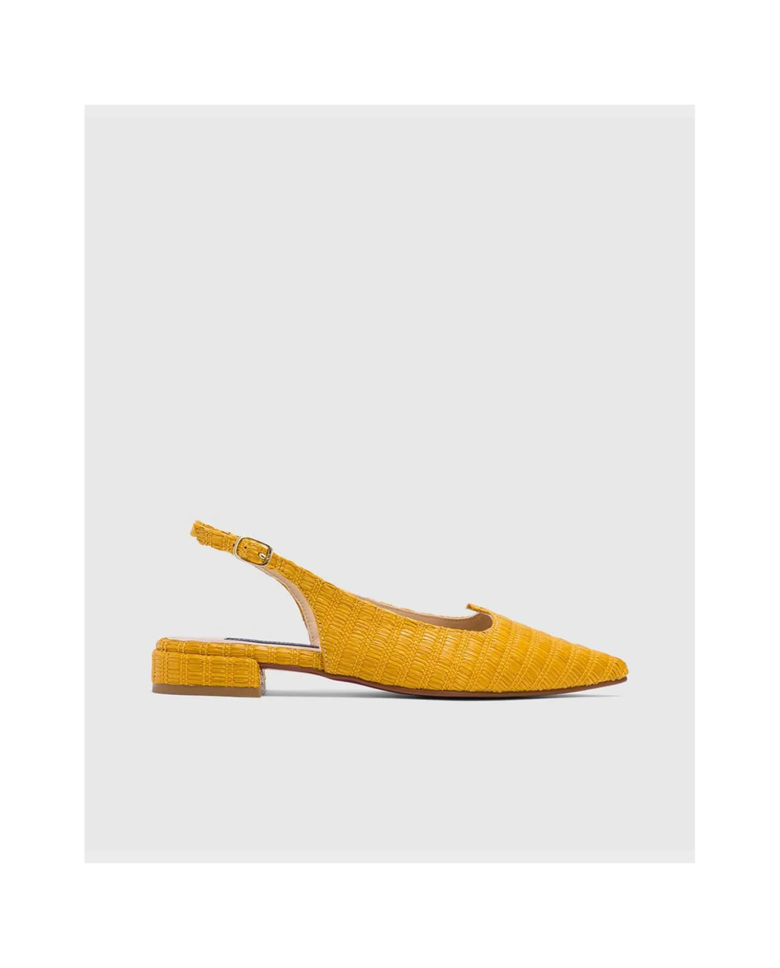 Zapatos Planos*Cuplé Francesita Canos Rafia Mostaza
