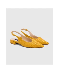 Zapatos Planos*Cuplé Francesita Canos Rafia Mostaza