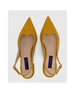 Zapatos Planos*Cuplé Francesita Canos Rafia Mostaza