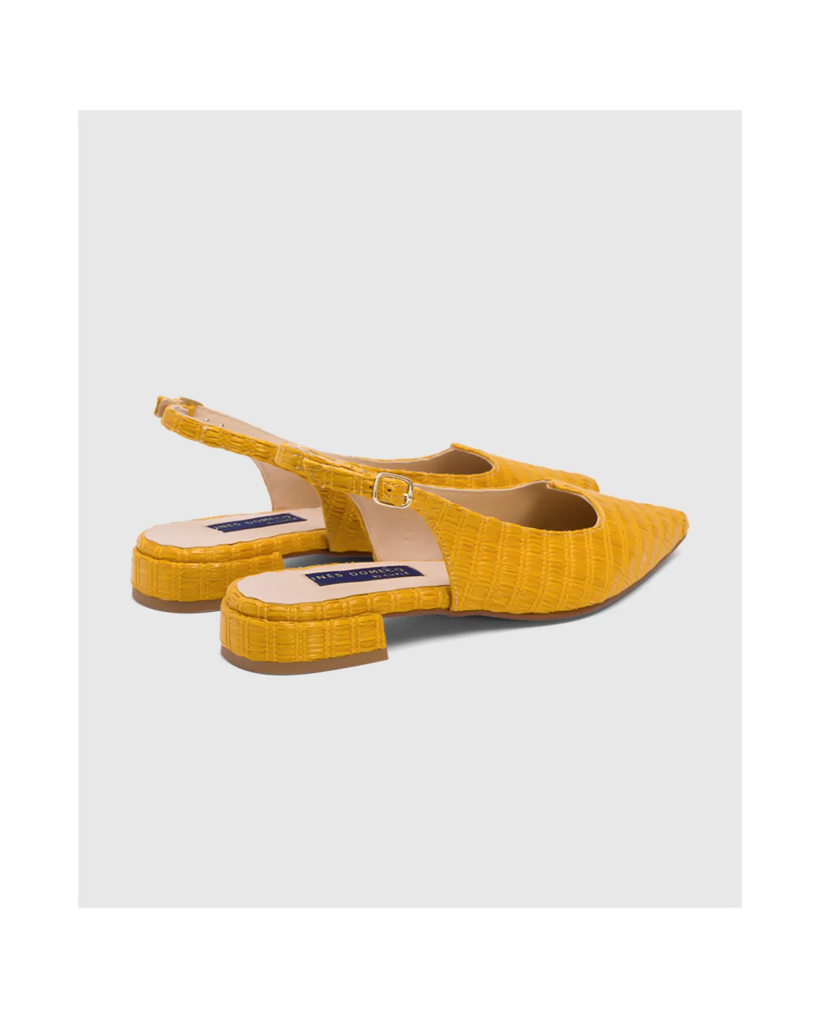 Zapatos Planos*Cuplé Francesita Canos Rafia Mostaza