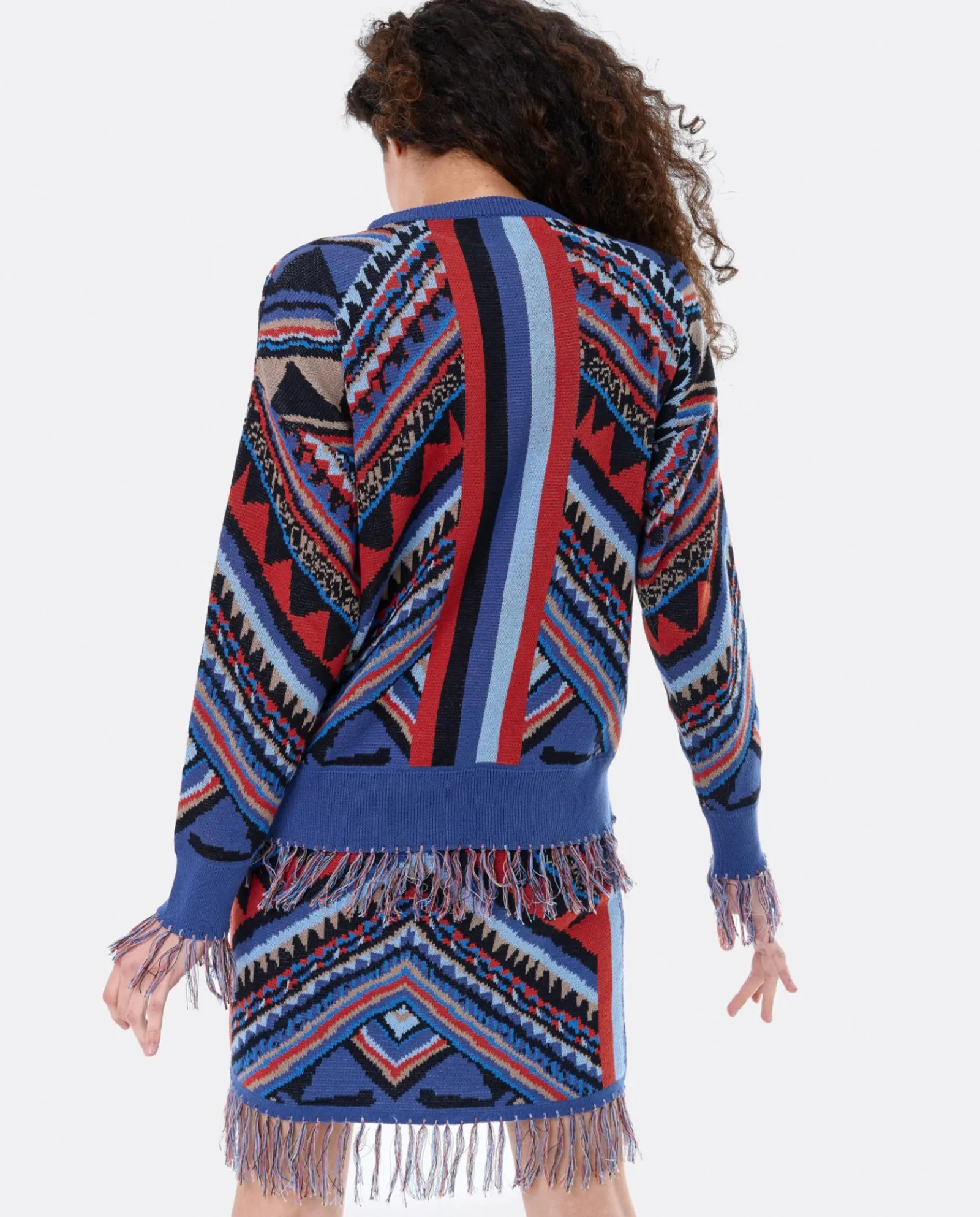 Sudaderas Y Jerseis*Cuplé Jersey Etnico Flecos Punto Tricot Multicolor