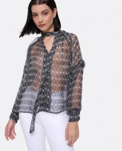 Camisas Y Tops*Cuplé Maxiblusa Romantica Gasa Monogram