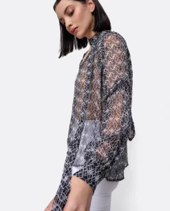 Camisas Y Tops*Cuplé Maxiblusa Romantica Gasa Monogram