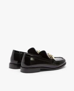 Mocasines Y Bailarinas*Cuplé Mocasin Plano Charol Piel Negro