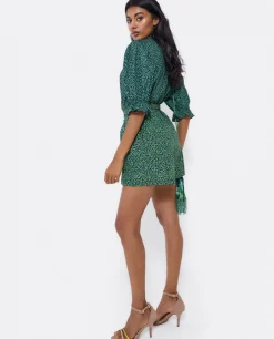 Monos*Cuplé Mono Corto Crep Leopardo Verde