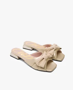 Sandalias Planas*Cuplé Pala Acolchada Ultrasuede Platino