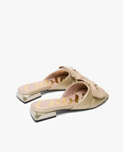 Sandalias Planas*Cuplé Pala Acolchada Ultrasuede Platino