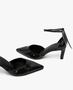 Salones & Stilletos*Cuplé Pala Talon Medio Charol Negro