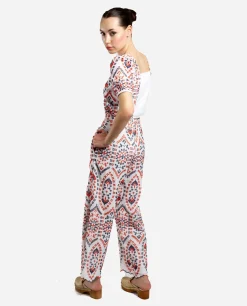 Pantalones*Cuplé Pantalon Bordado Algodon Multicolor