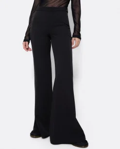 Pantalones*Cuplé Pantalon Campana Doble Tela Negro
