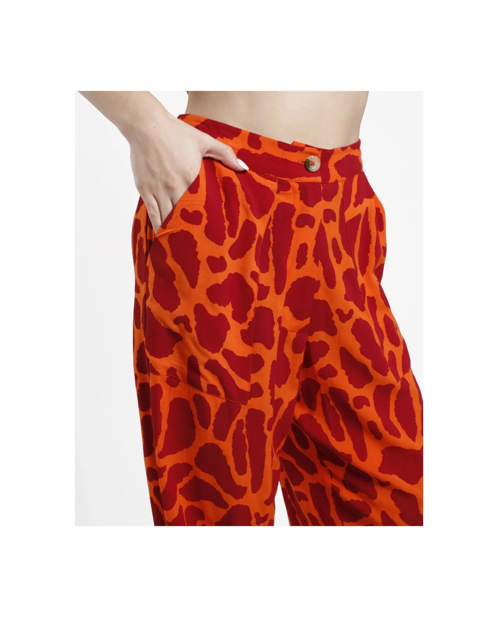 Pantalones*Cuplé Pantalon Jogger Crep Estampado Jirafa