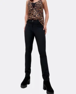 Pantalones*Cuplé Pantalon Pitillo Doble Tela Negro
