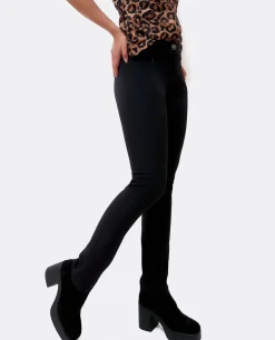 Pantalones*Cuplé Pantalon Pitillo Doble Tela Negro
