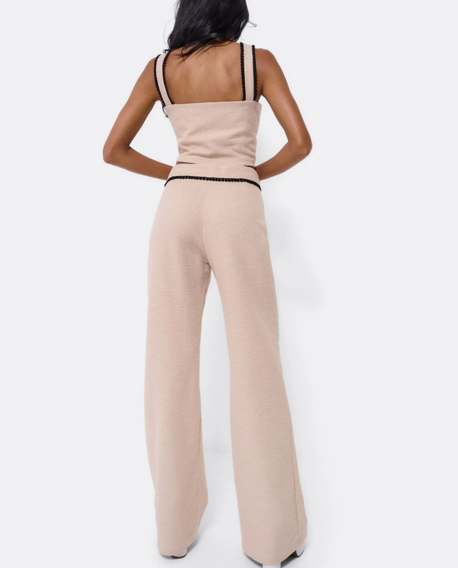 Pantalones*Cuplé Pantalon Puntilla Tweed Beig