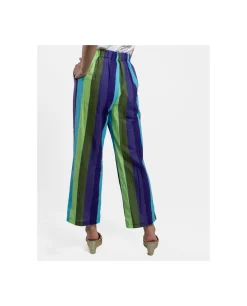Pantalones*Cuplé Pantalon Recto Algodon Rayas Azul
