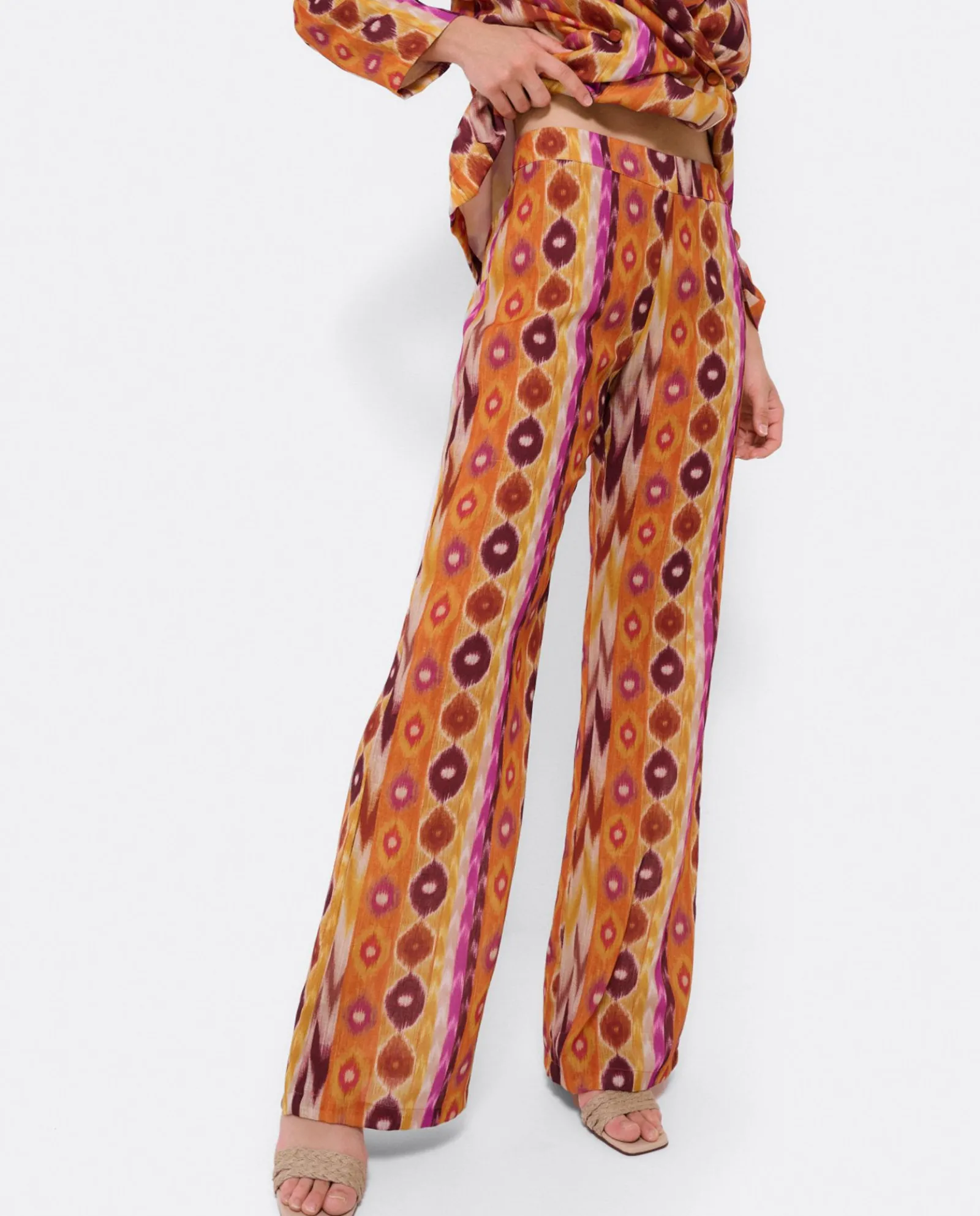 Pantalones*Cuplé Pantalon Recto Tejido Estampado Etnico