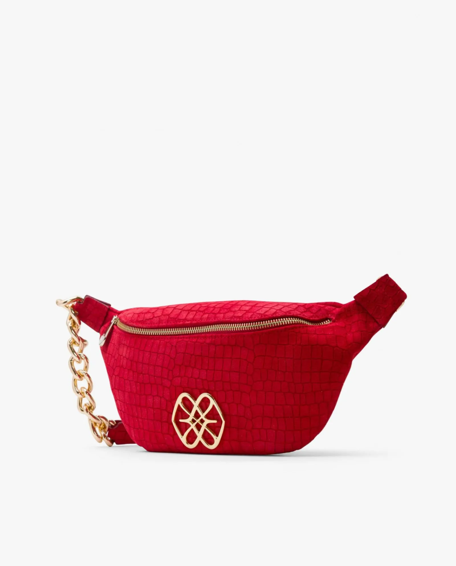 Riñoneras Y Mochilas*Cuplé Rinonera Letras Serraje Coco Rojo