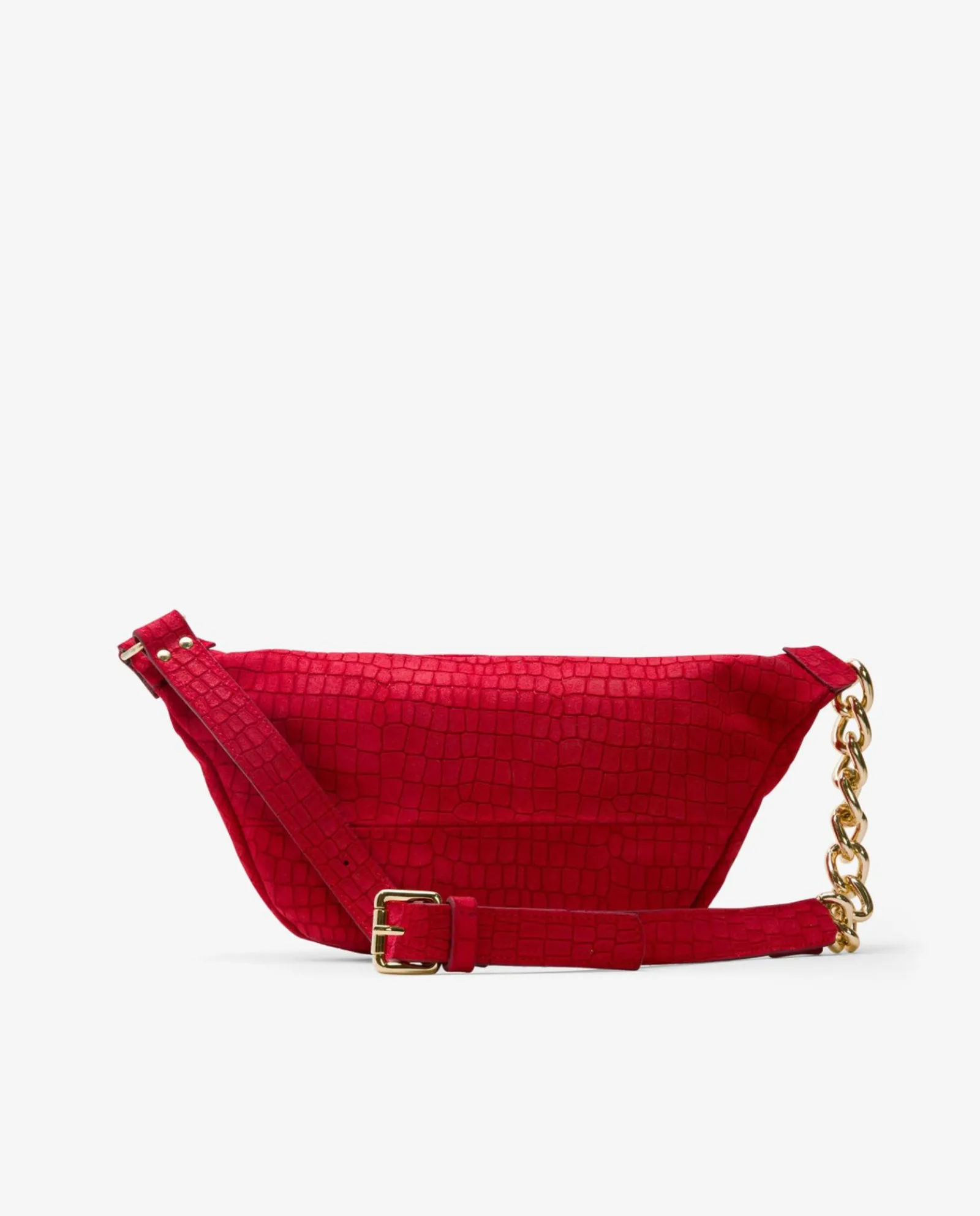 Riñoneras Y Mochilas*Cuplé Rinonera Letras Serraje Coco Rojo