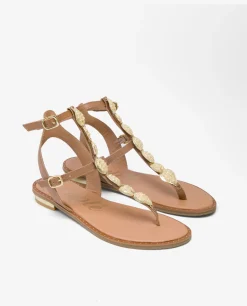 Sandalias*Cuplé Romana Chapas Napa Beig