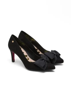 Salones & Stilletos*Cuplé Salon Lazo Ultrasuede Negro