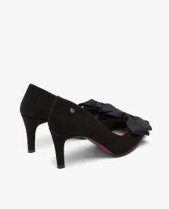 Salones & Stilletos*Cuplé Salon Lazo Ultrasuede Negro