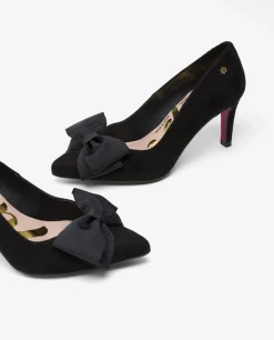 Salones & Stilletos*Cuplé Salon Lazo Ultrasuede Negro
