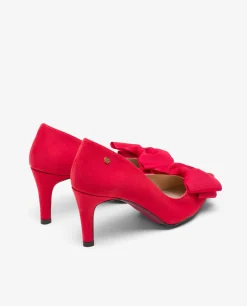 Salones & Stilletos*Cuplé Salon Lazo Ultrasuede Rojo