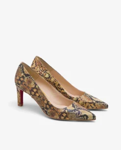 Salones & Stilletos*Cuplé Salon Medio Serpiente Mostaza