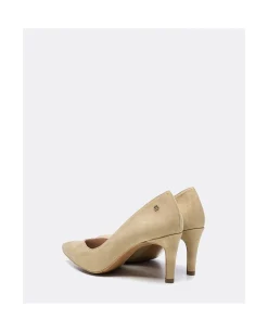 Salones & Stilletos*Cuplé Salon Pico Ultrasuede Camel