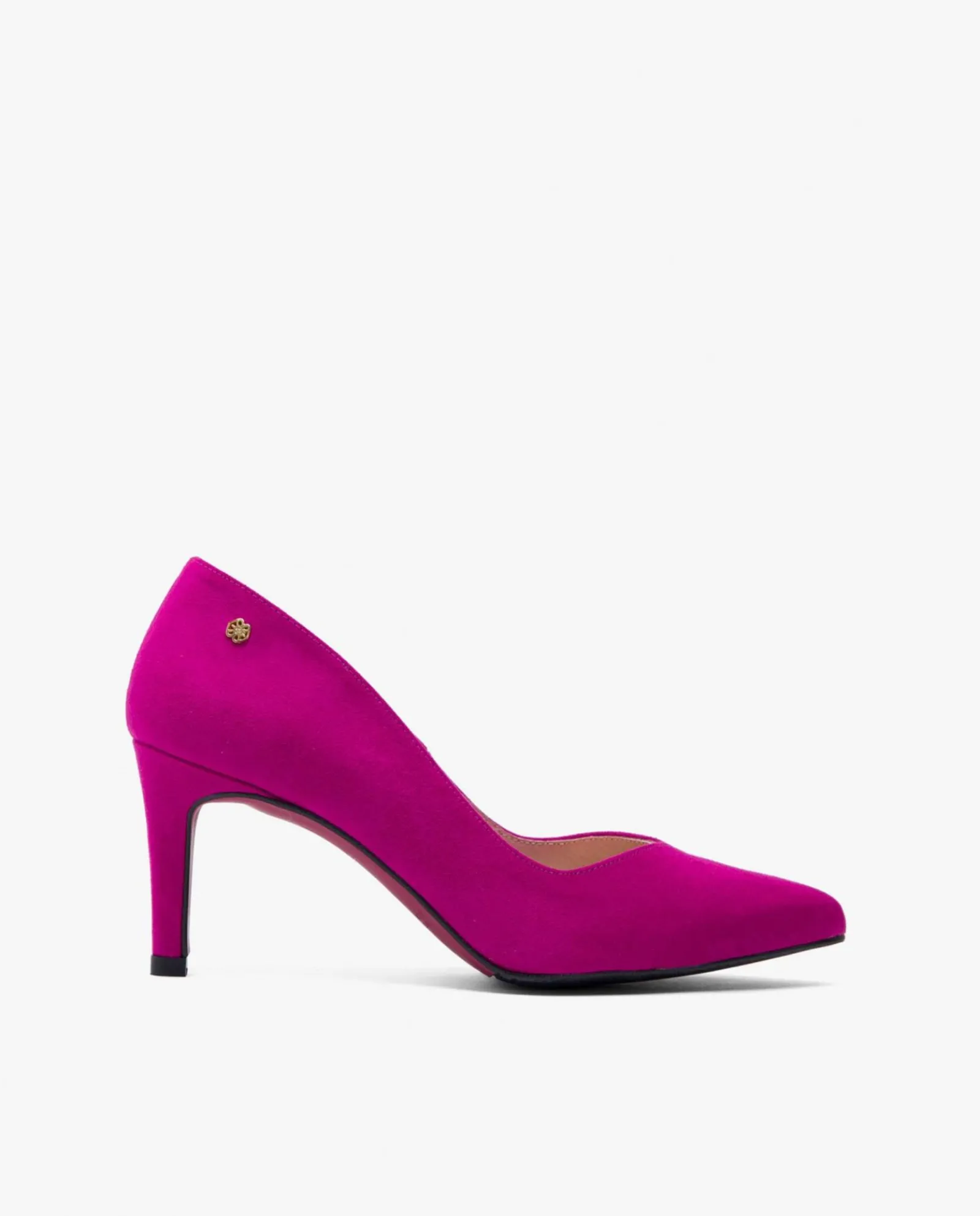 Salones & Stilletos*Cuplé Salon Pico Ultrasuede Fucsia