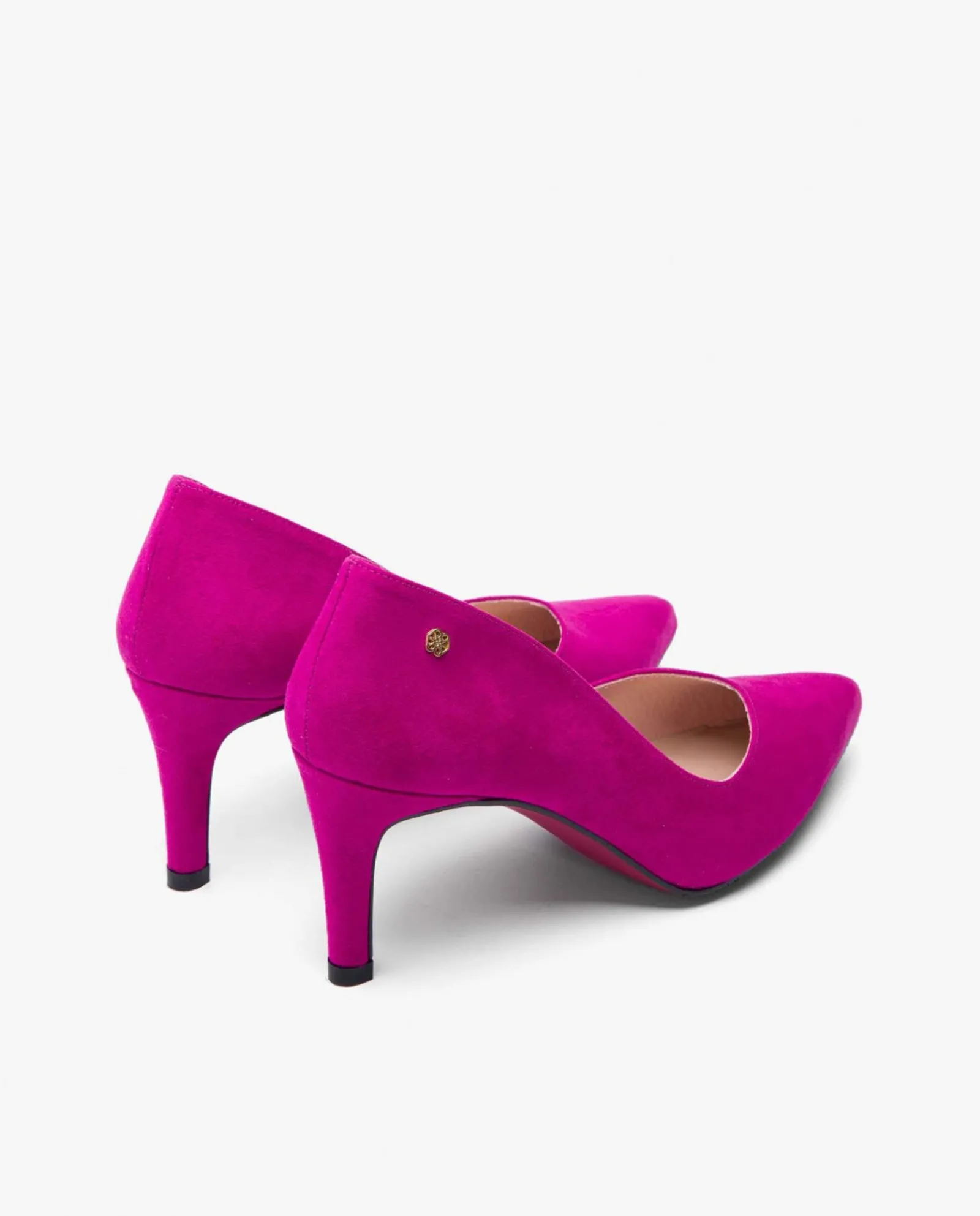 Salones & Stilletos*Cuplé Salon Pico Ultrasuede Fucsia