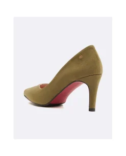 Salones & Stilletos*Cuplé Salon Pico Ultrasuede Kaki