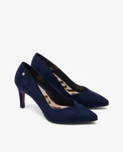 Salones & Stilletos*Cuplé Salon Pico Ultrasuede Marino