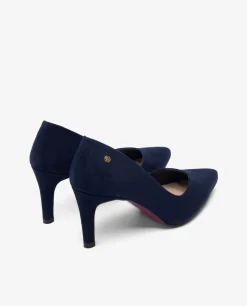 Salones & Stilletos*Cuplé Salon Pico Ultrasuede Marino