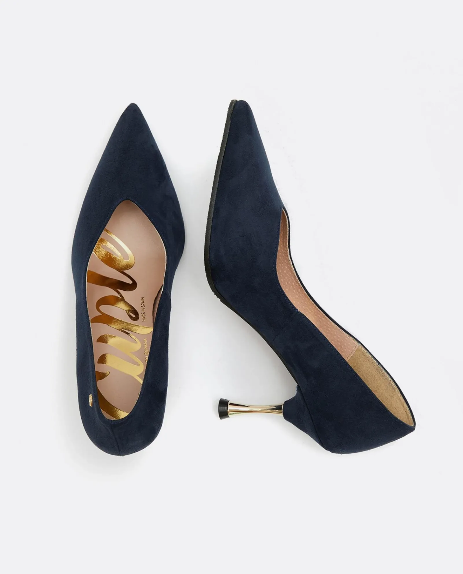 Salones & Stilletos*Cuplé Salon Pico Ultrasuede Marino